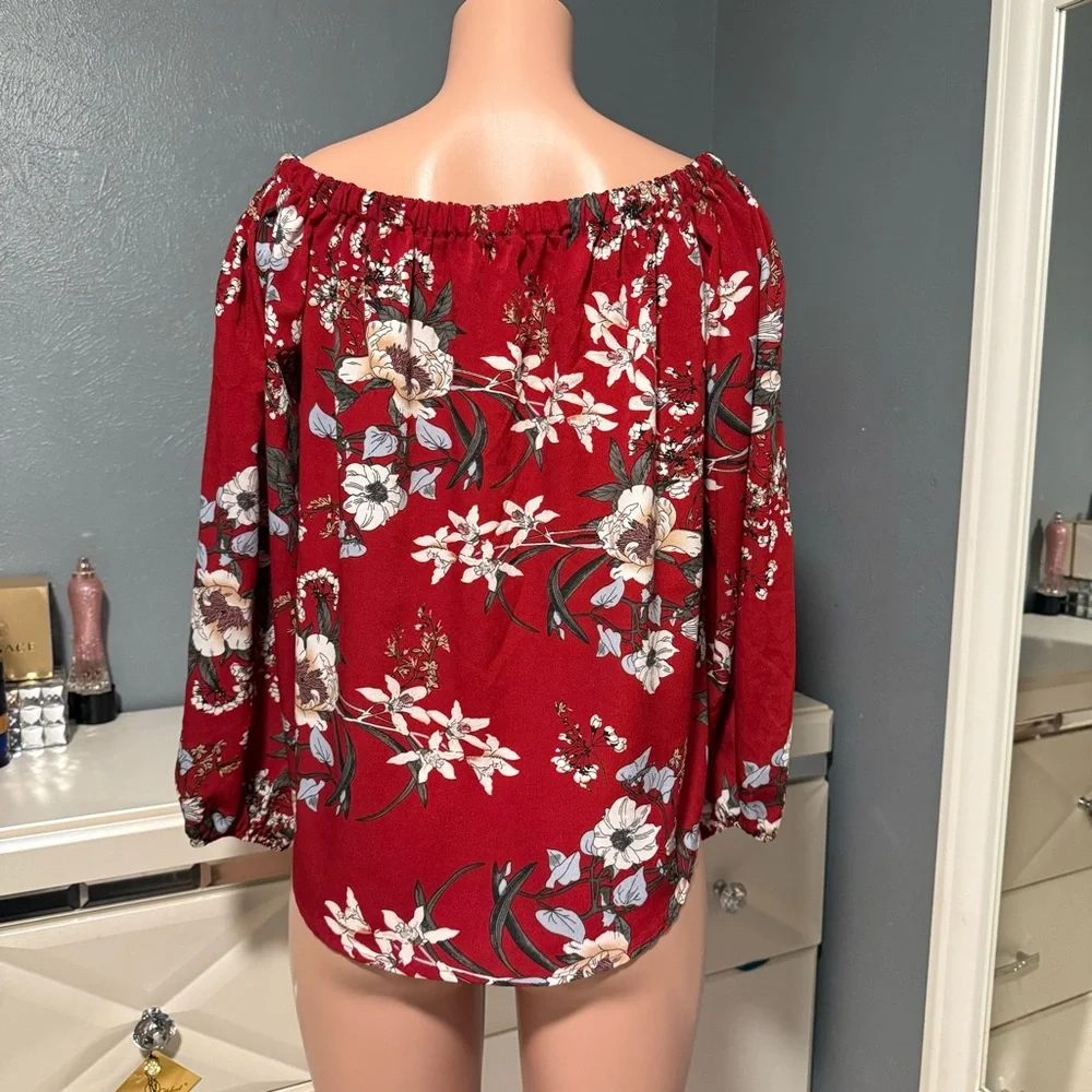 Shein Floral Red Women's Top